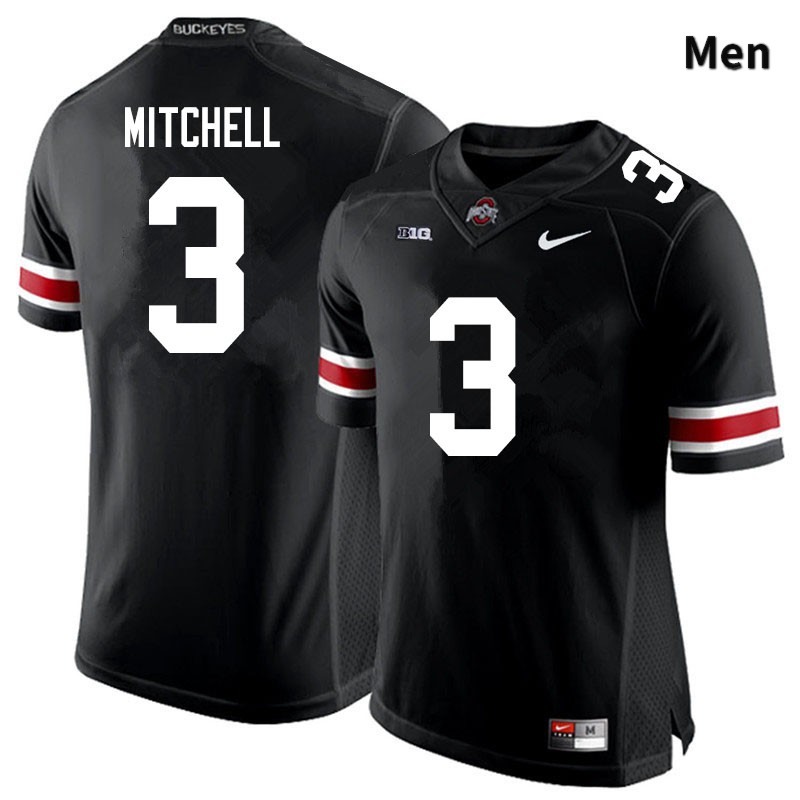 Men's Ohio State Buckeyes #3 Teradja Mitchell Black Authentic College Stitched Football Jersey 23AD046FK